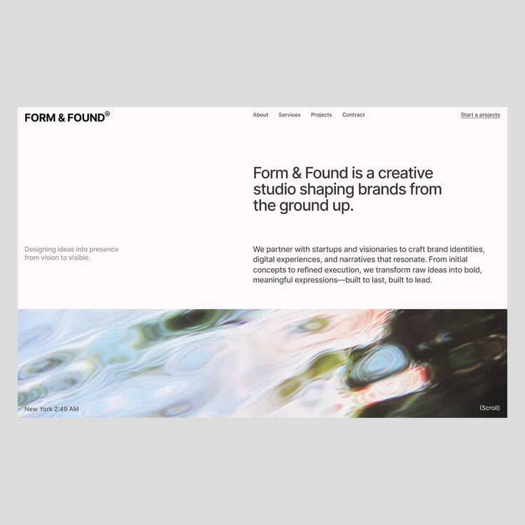 a website presentation